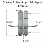 Marvin Active Keyed Multi-point Lock Trim for Hinged Door - Matte Black