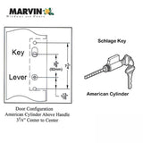 Marvin Active Keyed Multi-point Lock Trim for Hinged Door - Matte Black