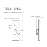 Emtek Modern Rectangular Barn Door Privacy Locks