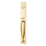 Emtek EMP4415 Jefferson Single Cylinder Entrance Handleset - Brass Tubular - EMPowered Upgrade