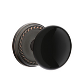 Emtek Porcelain Knobsets, Ebony Knob, Dummy (Pair)