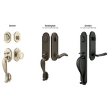 Emtek 451211 Denver Entrance Handleset - Sandcast Bronze Tubular - Single Cylinder