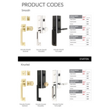 Emtek 4217 Hercules Knurled Sectional Single Cylinder Entrance Handleset - Brass Tubular