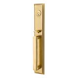 Emtek EMP4212 Melrose Single Cylinder Entrance Handleset - Brass Tubular - EMPowered Upgrade