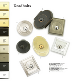 Emtek 8455 Low Profile Deadbolt - Classic Brass - Single Cylinder