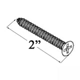 10 x 2 Flat Head, Phillips Drive, Type-A Screw, 25 pack - Choose Color
