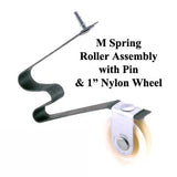 M Spring Tension Roller Assembly with Pin & 1 Inch Nylon Wheel for Sliding Screen Door