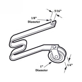 M Spring Tension Roller Assembly with Pin &amp; 1 Inch Nylon Wheel for Sliding Screen Door