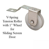 Spring Tension Roller Assembly with 1 Inch Nylon Wheel for Sliding Screen Door