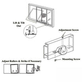 Spring Tension Roller Assembly with 1 Inch Nylon Wheel for Sliding Screen Door