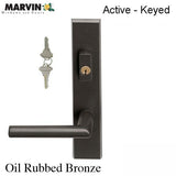 Marvin Contemporary Handle, Active Ultimate Hinged French Door- PVD Oil Rubbed Bronze