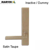 Marvin Contemporary Handle, Inactive / Dummy Ultimate Hinged French Door- Satin Taupe