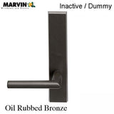 Marvin Contemporary Handle, Inactive / Dummy Ultimate Hinged French Door- PVD Oil Rubbed Bronze