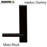 Marvin Contemporary Handle, Inactive / Dummy Ultimate Hinged French Door- Matte Black