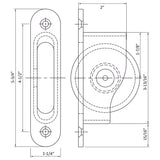 11123001 Rockwell Solid Brass Sash Pulley with Precision Bearing 2-5/8&#8243; Chain Driven Brass Wheel