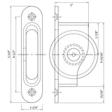 11123005 Rockwell Solid Brass Sash Pulley with Precision Bearing 2-5/8&#8243; Chain Driven Brass Wheel in Brushed Nickel