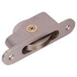 11123005 Rockwell Solid Brass Sash Pulley with Precision Bearing 2-5/8″ Chain Driven Brass Wheel in Brushed Nickel