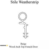 Marvin V020 Outswing French Door Stile Weatherstrip, 104-15/16" - Beige