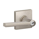 Schlage Residential J54 - Entry Lock Solstice Lever with C Keyway, 16255 Latch and 10101 Strike