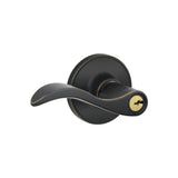 Schlage Residential J54 - Entry Lock Seville Lever with C Keyway, 16255 Latch and 10101 Strike Bright Chrome Finish