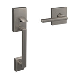 Schlage Residential FC285 - Custom Schlage Century Lower Handleset with Interior Latitude Lever and Collins Rose