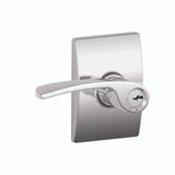 Schlage Residential F51A - Entry Lock -Merano Lever, C Keyway with 16211 Latch and 10063 Strike - Addison Rose