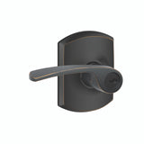 Schlage Residential F51A - Entry Lock -Merano Lever, C Keyway with 16211 Latch and 10063 Strike - Greenwich Rose