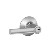 Schlage Residential F51A - Entry Lock - Broadway Lever, C Keyway with 16211 Latch and 10063 Strike - Kinsler Rose