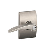 Schlage Residential F51A - Entry Lock - Manhattan Lever, C Keyway with 16211 Latch and 10063 Strike