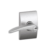 Schlage Residential F51A - Entry Lock - Manhattan Lever, C Keyway with 16211 Latch and 10063 Strike