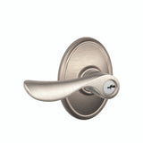 Schlage Residential F51A - Entry Lock - Champagne Lever, C Keyway with 16211 Latch and 10063 Strike