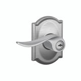 Schlage Residential F51A - Entry Lock - Sacramento Lever, C Keyway with 16211 Latch and 10063 Strike - Camelot Rose