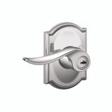 Schlage Residential F51A - Entry Lock - Sacramento Lever, C Keyway with 16211 Latch and 10063 Strike - Camelot Rose
