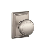Schlage Residential F10 - Andover Knob Passage Lock with 16080 Latch and 10027 Strike - Addison Trim