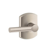Schlage Residential F10 - Broadway Lever Passage Lock with 16080 Latch and 10027 Strike - Greenwich Rose