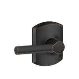 Schlage Residential F10 - Broadway Lever Passage Lock with 16080 Latch and 10027 Strike - Greenwich Rose