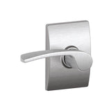 Schlage Residential F10 - Merano Lever Passage Lock with 16080 Latch and 10027 Strike - Century Rose