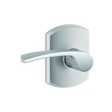 Schlage Residential F10 - Merano Lever Passage Lock with 16080 Latch and 10027 Strike - Greenwich Rose