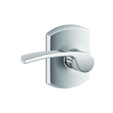Schlage Residential F10 - Merano Lever Passage Lock with 16080 Latch and 10027 Strike - Greenwich Rose