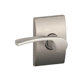 Schlage Residential F10 - Merano Lever Passage Lock with 16080 Latch and 10027 Strike - Century Rose