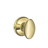 Schlage Residential F10 - Siena Knob Passage Lock with 16080 Latch and 10027 Strike - Alden Rose