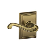 Schlage Residential F40 - Privacy Lock - Flair Lever, 16080 Latch and 10027 Strike - Addison Rose