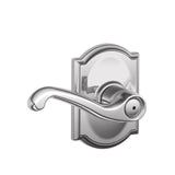 Schlage Residential F40 - Privacy Lock - Flair Lever, 16080 Latch and 10027 Strike - Camelot Rose