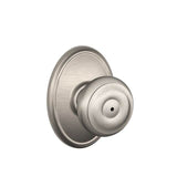 Schlage Residential F40 - Privacy Lock - Georgian Knob, 16080 Latch and 10027 Strike - Wakefield Trim