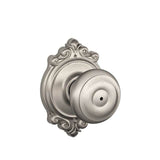 Schlage Residential F40 - Privacy Lock - Georgian Knob, 16080 Latch and 10027 Strike - Brookshire Trim