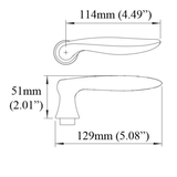 Hoppe Toronto Dummy Lever with Square base and Hole, Right Hand - Satin Nickel
