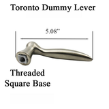 Hoppe Toronto Dummy Lever with Square base and Hole, Right Hand - Satin Nickel