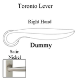 Hoppe Toronto Dummy Lever with Square base and Hole, Right Hand - Satin Nickel