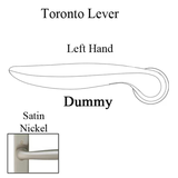 Hoppe Toronto Dummy Lever with Square base and Hole, Left Hand - Satin Nickel