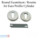 Round Rosettes for Euro profile cylinder - Stainless